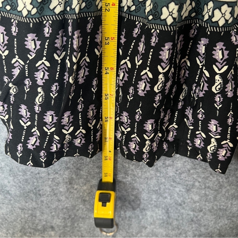 MIMI CHICA Jumpsuit Sleeveless Rayon Floral Black Purple Blue Cream Size Medium - Picture 9 of 12